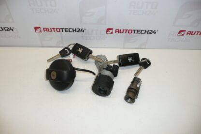 Conjunto de fechaduras, 2 chaves Peugeot 307 4162KH