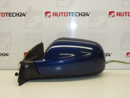 Retrovisor esquerdo Peugeot 307 azul metalizado 8149AW