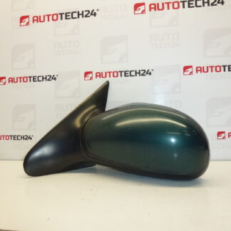 Retrovisor esquerdo verde metalizado Peugeot 406 8149S2