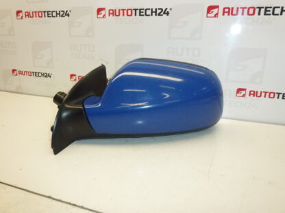 Retrovisor esquerdo Peugeot 307 azul EQJB 8149AW