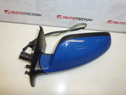 Retrovisor esquerdo Peugeot 307 azul EQJB 8149AW