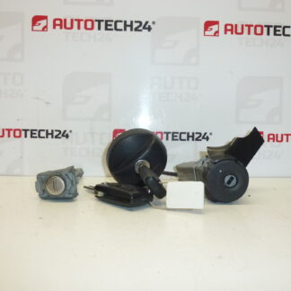 Conjunto de fechaduras mais duas chaves Peugeot 207 4162KF 4162NV