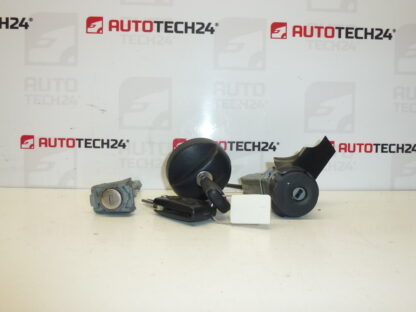 Conjunto de fechaduras mais duas chaves Peugeot 207 4162KF 4162NV