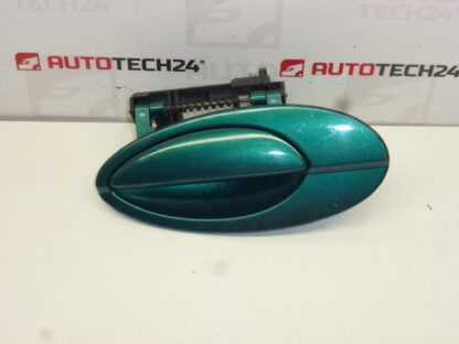 Puxador da porta traseira esquerda Citroën C5 I e II 9631831077 9101S7 verde