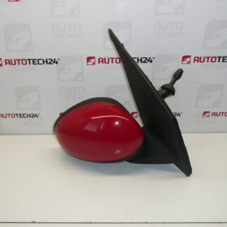 Retrovisor direito vermelho Citroën C1 Peugeot 107 87910-0H010 87910-0H011